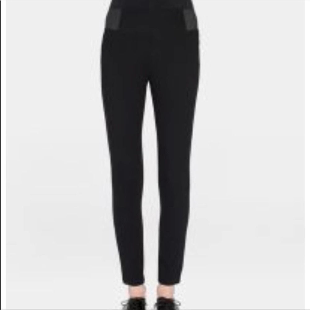 White + Warren Black Ponte Pants XS